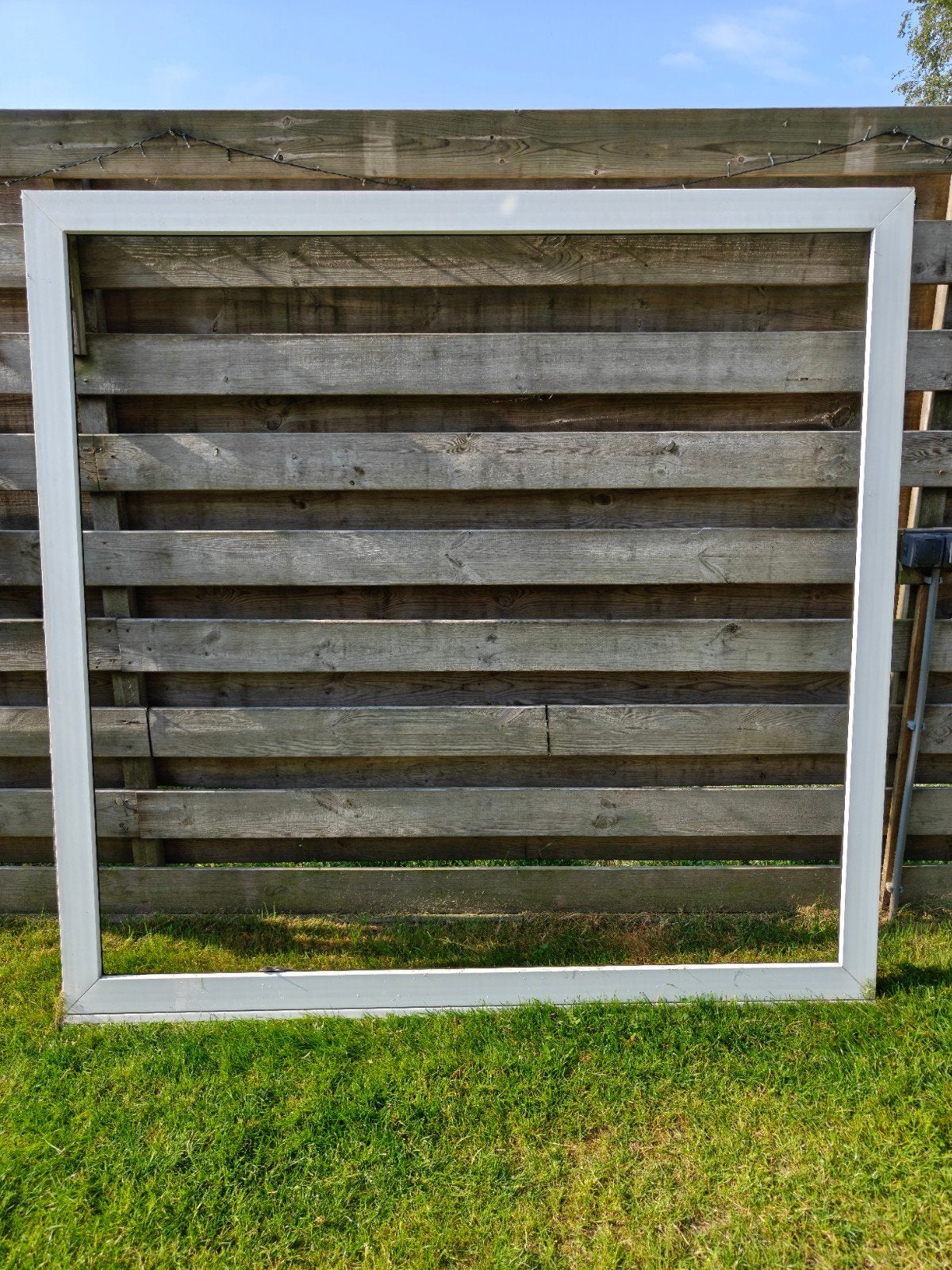Groot wit kozijn incl glas, Ophalen, Gevelraam of Ruit, Gebruikt, 160 cm of meer