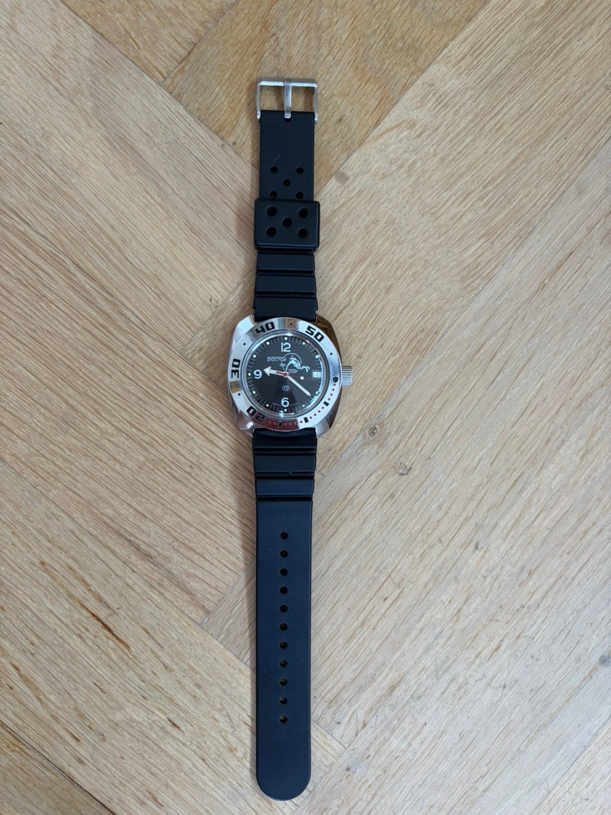 Vostok Amphibia (scuba dude) - horloge, Staal, Polshorloge, Kunststof, Zo goed als nieuw