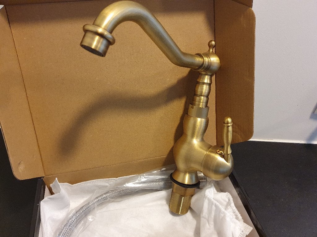 Keukenkraan of Wastafelkraan BRONS Landelijk Klassiek KOOPJE, Doe-het-zelf en Verbouw, Sanitair, Ophalen of Verzenden, Nieuw, Koper