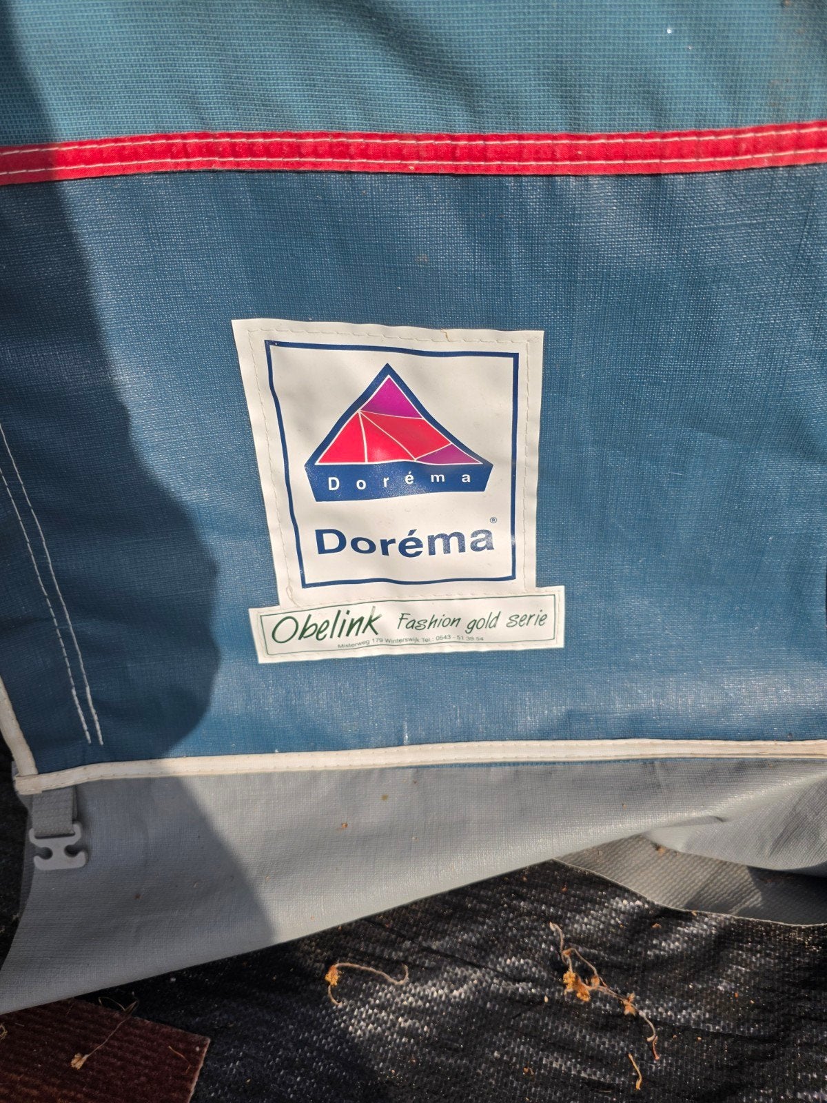Nette Dorema voortent omloop 11 diepte 255 met, tent stokken, Ophalen of Verzenden, Gebruikt, Dorema
