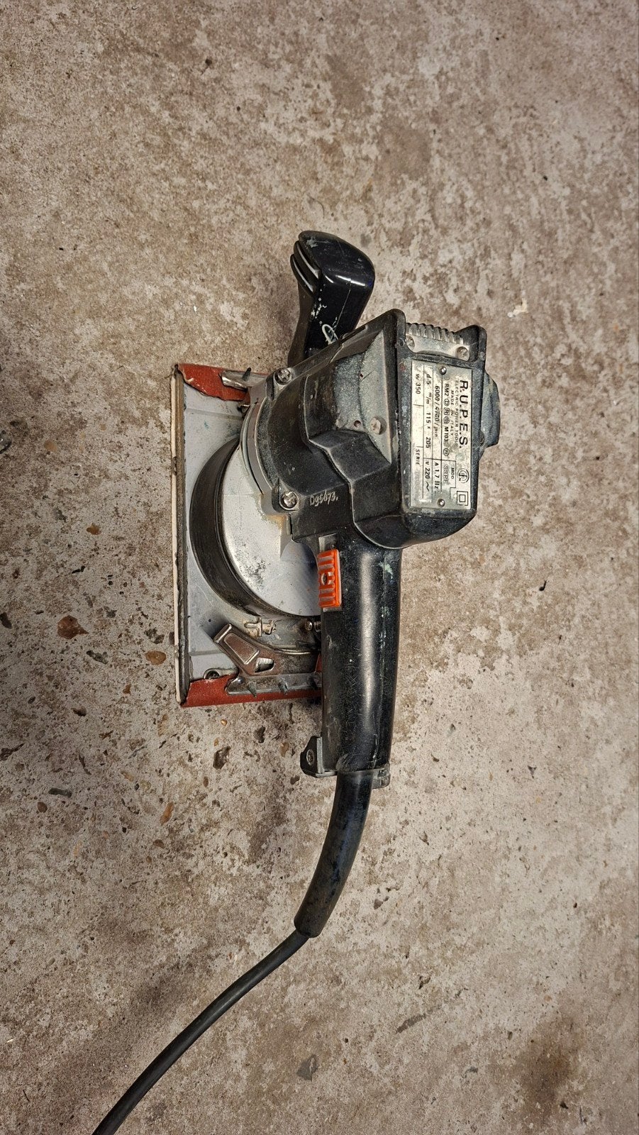 RUPES Vlakschuurmachine - Gebruikt maar functioneel, Ophalen of Verzenden, Gebruikt, Minder dan 600 watt, Vlakschuurmachine