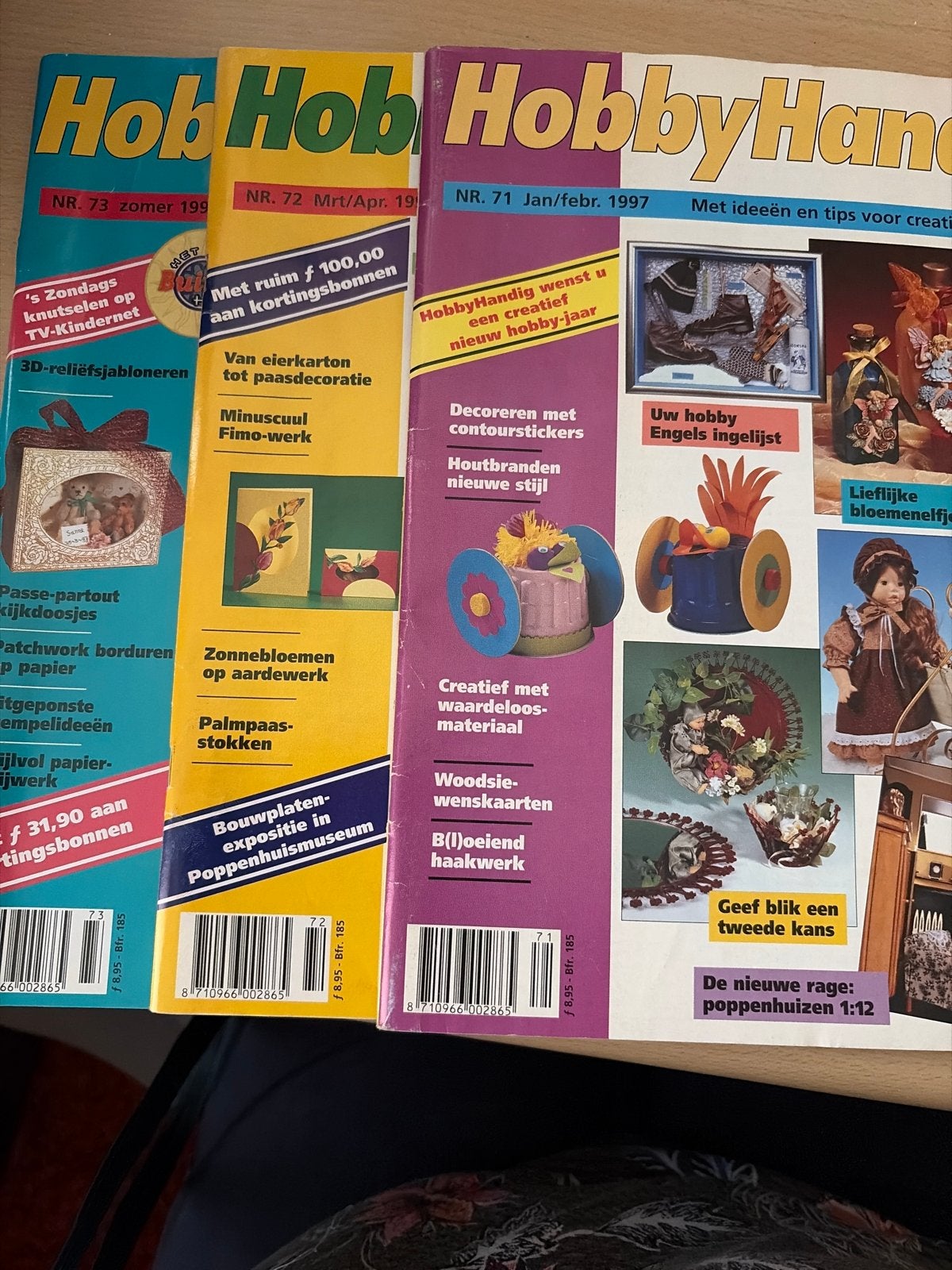 Hobby Handig Tijdschriften - Nrs. 71, 72, 73, Ophalen of Verzenden, Gebruikt, Papier of Karton, Knutselboek
