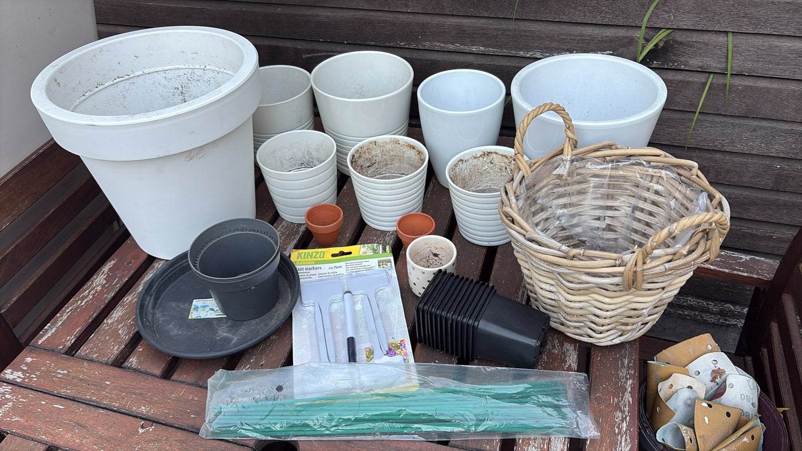 GRATIS potten, Tuin en Terras, Bloempotten, Ophalen, Gebruikt, Rond, Aardewerk