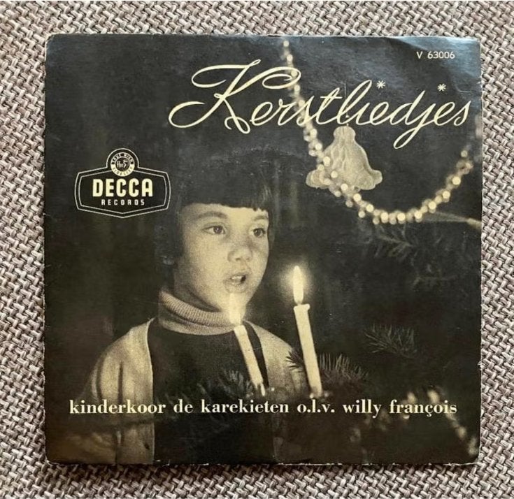 Vinyl Singeltje Kerstliedjes Kinderkoor de Karekieten, Ophalen of Verzenden, Zo goed als nieuw, Nederlandstalig