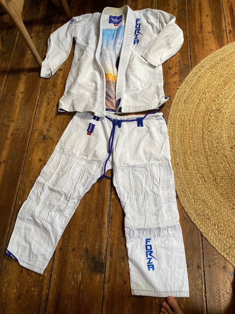 Gi jiu jitsu/judopak incl riem, Judo, Vechtsportpak, Maat L, Ophalen of Verzenden