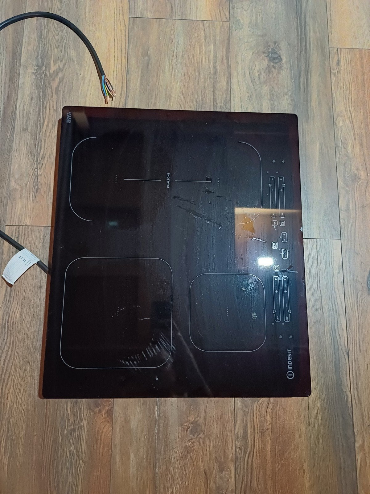 Indesit Inductiekookplaat met Dualzone - Gebruikt, Witgoed en Apparatuur, Ophalen, Gebruikt, 4 kookzones, Inbouw