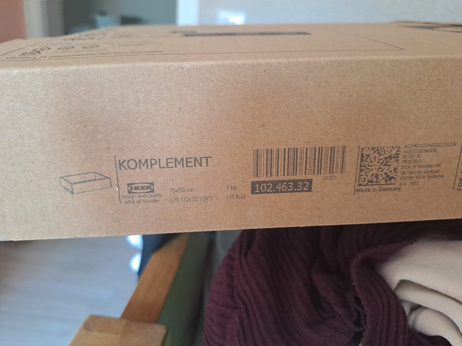 IKEA KOMPLEMENT lade wit 75x58 cm - Nieuw in doos, Nieuw, Minder dan 100 cm, Met lade(s), 50 tot 75 cm