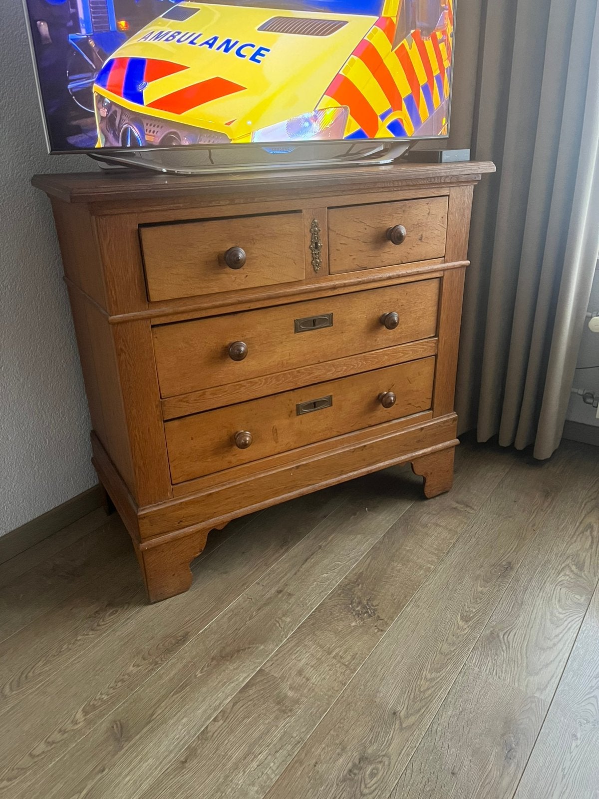 Antieke ladenkast /commode, Ophalen, Gebruikt, 50 tot 100 cm, 3 of 4 laden