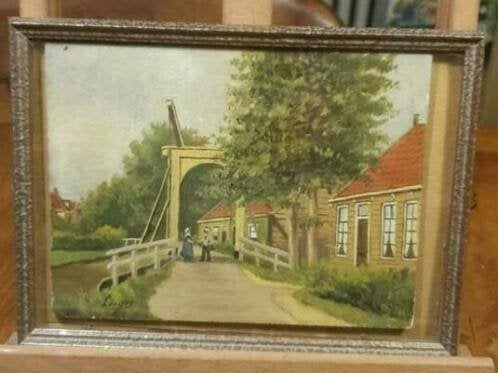 Schilderij Westzaan Watemolenpad 1901 (Zaandam) Hoeger., Antiek en Kunst, Kunst | Schilderijen | Klassiek, Ophalen