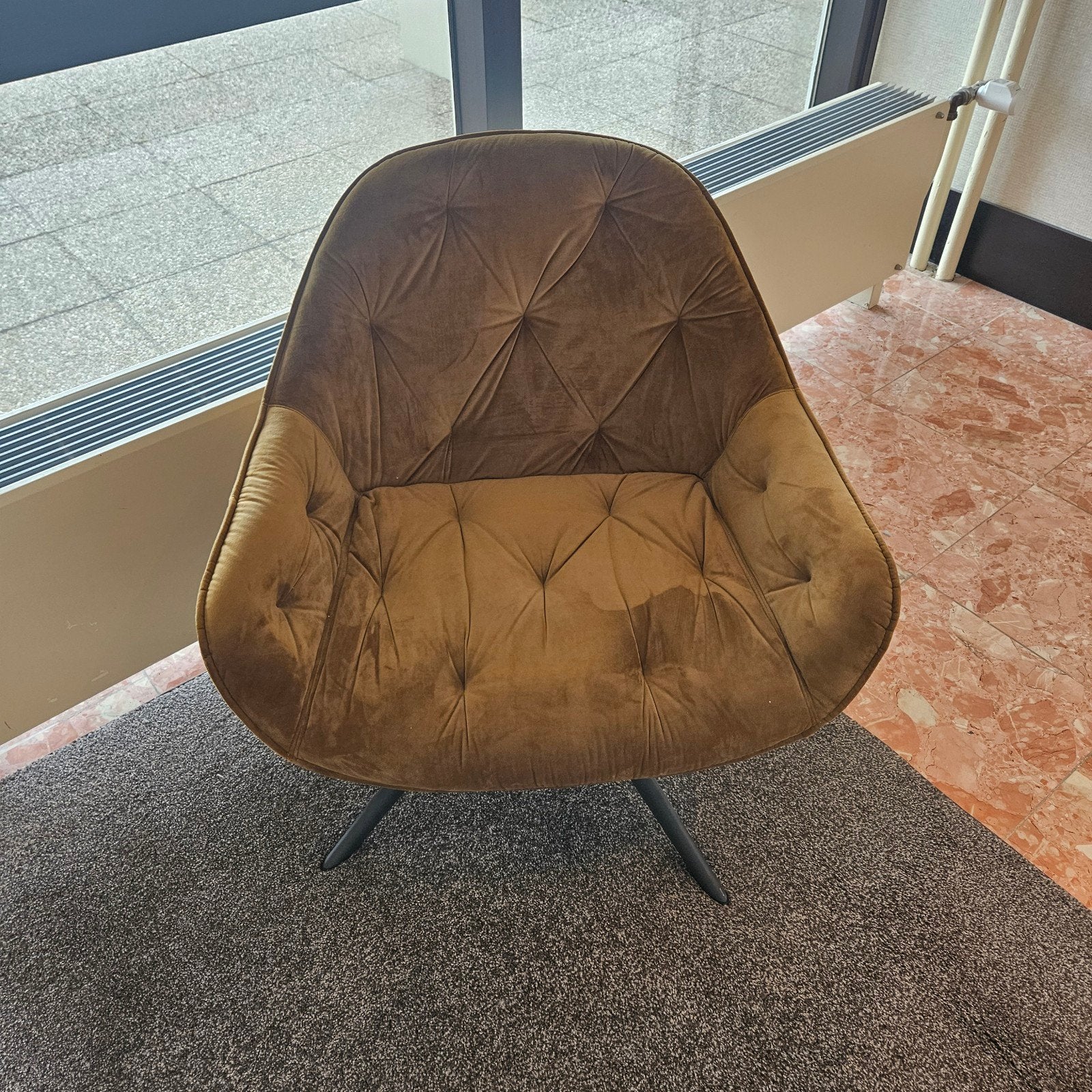 Comfortabele fauteuil - Bruin/Groen/Olijf, Huis en Inrichting, Ophalen, Modern, Comfortabel, Overige kleuren, Zo goed als nieuw