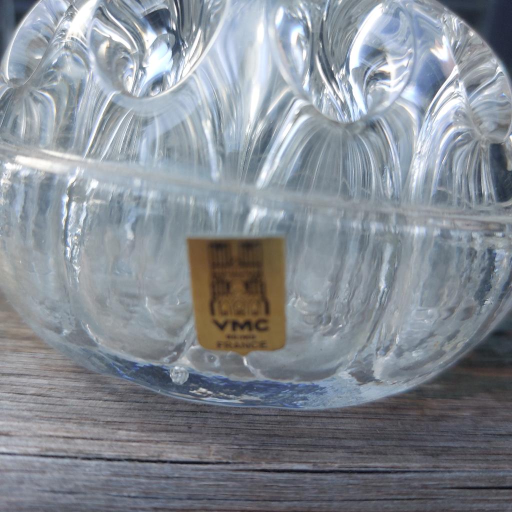 Mooie brocante Franse rozenbol van glas, 6x 10 cm 14,95 €, Antiek en Kunst, Ophalen of Verzenden