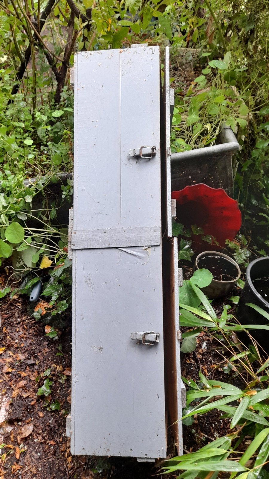 2 Vintage militaire houten kisten met opschrift 'MACRODEX', Ophalen