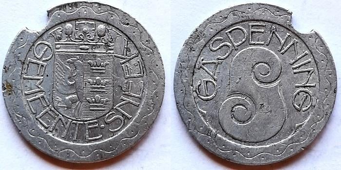 Sneek Gasmunt Aluminium, Postzegels en Munten, Verzenden, Overige materialen, Nederland