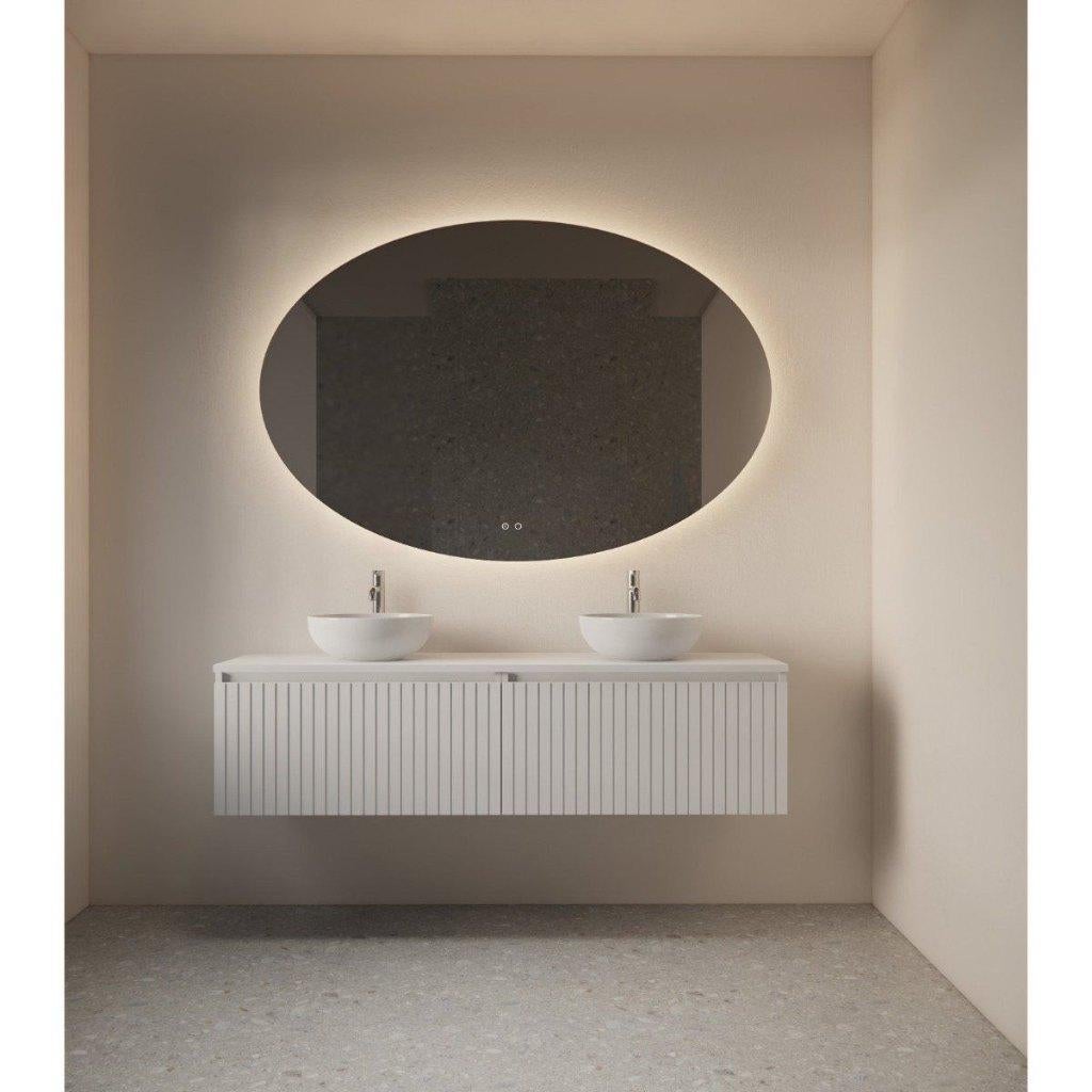 Spiegel 140 x 90 Oval van €560 nu €250 nieuw in doos afhaal, Ophalen, Overige typen, Nieuw, 50 tot 100 cm