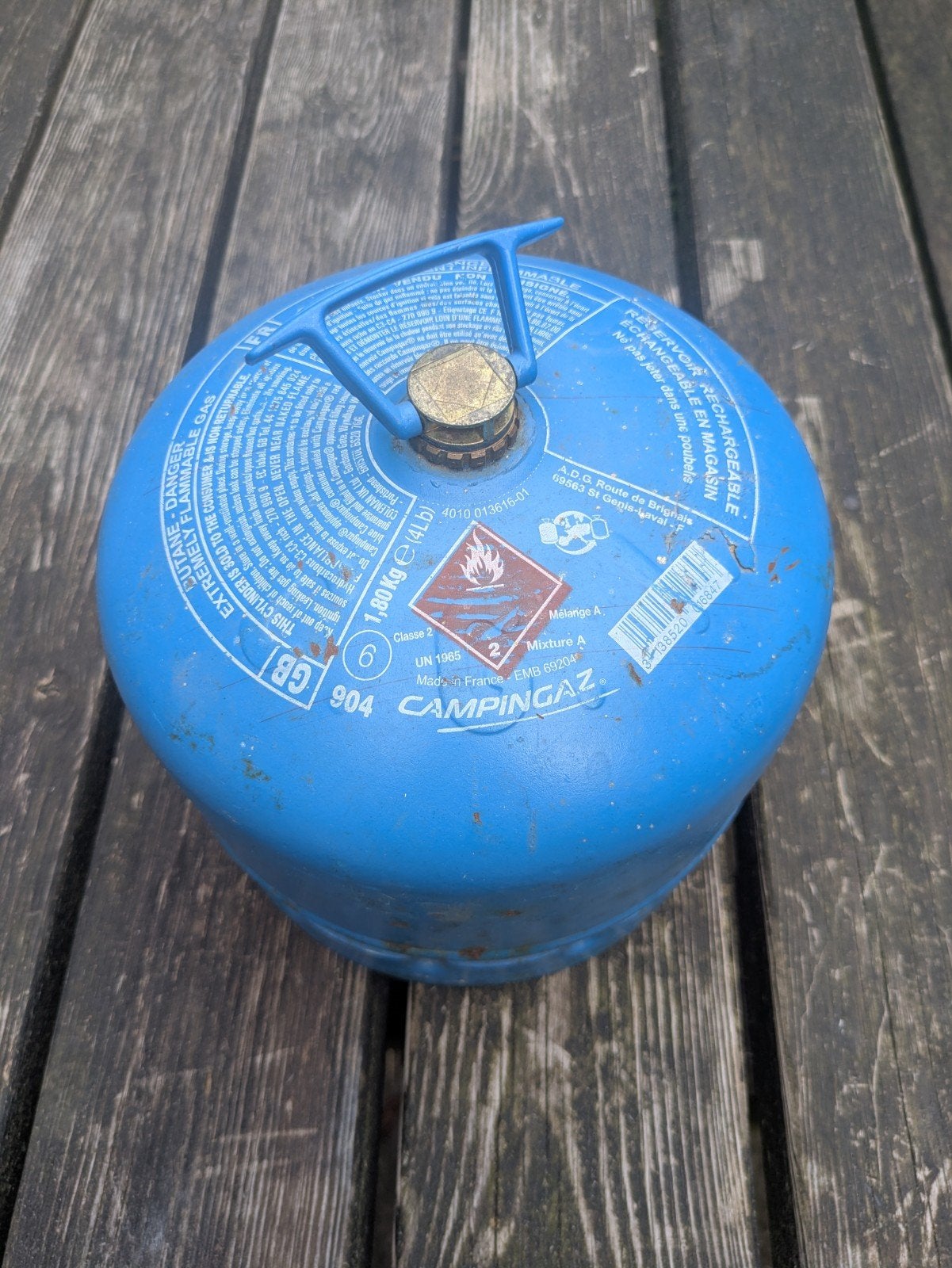 Campingaz 904 gasfles (met beetje gas), Ophalen, Gebruikt