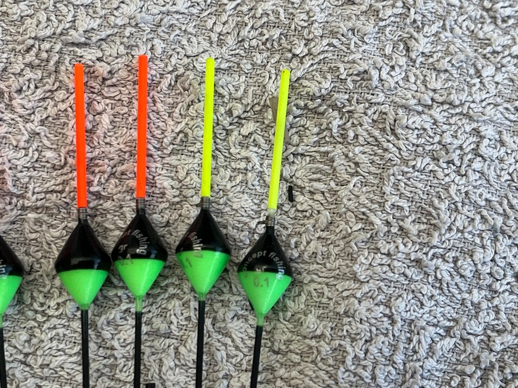 adv 283 / NIEUW set 7 commercial dobbers CF 0,10gr, Ophalen of Verzenden, Nieuw, Dobber of Lood