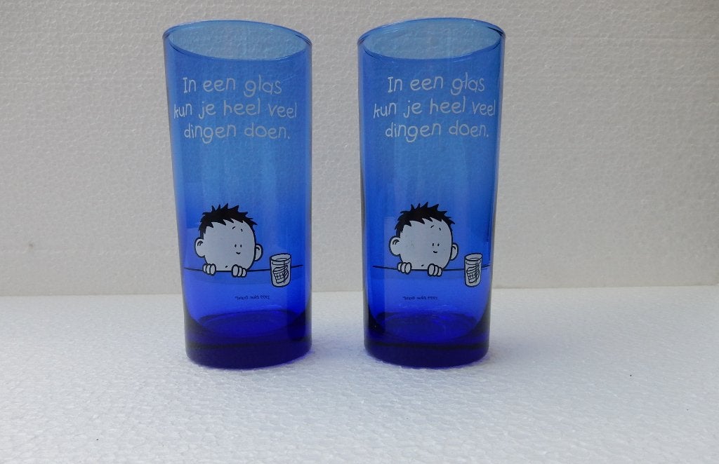 blue band glazen, Huis en Inrichting, Keuken | Servies, Ophalen, Glas, Overige stijlen, Glas of Glazen