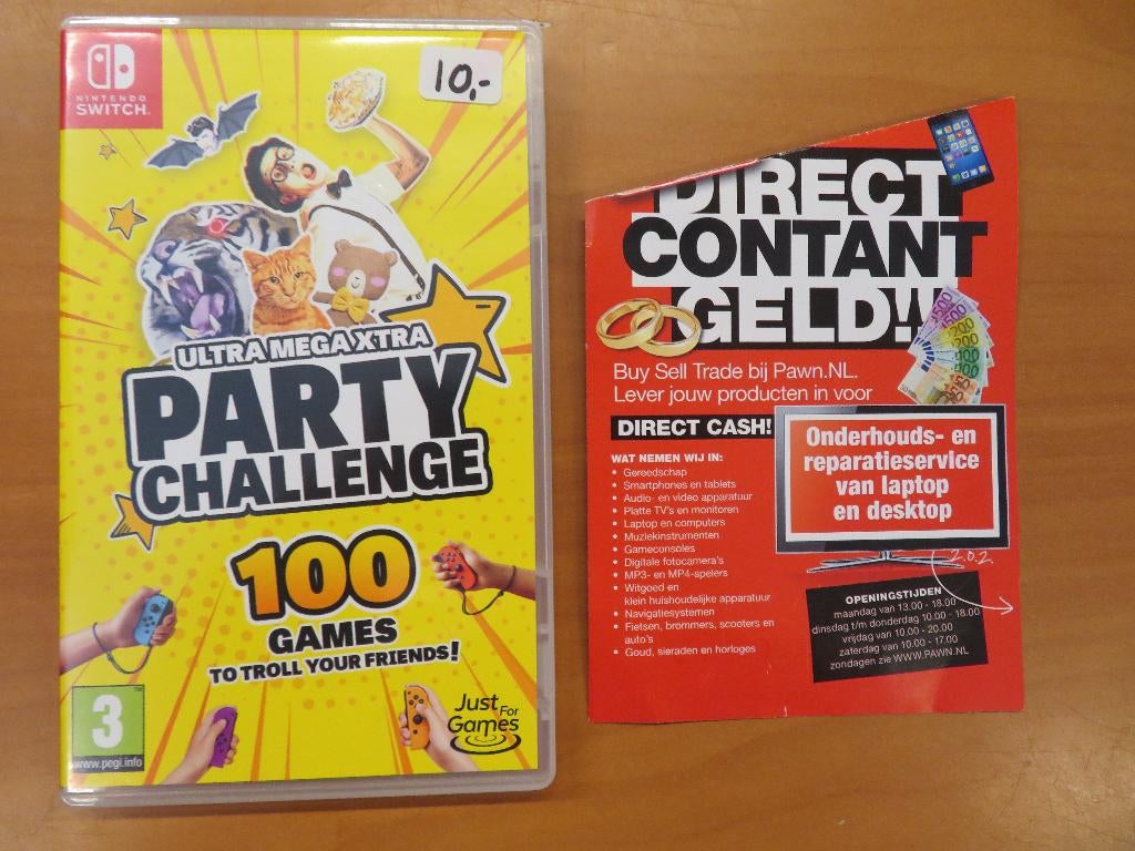 Nintendo Switch Ultra Mega Xtra Party Challenge, Ophalen, Puzzel en Educatief, Gebruikt, 1 speler