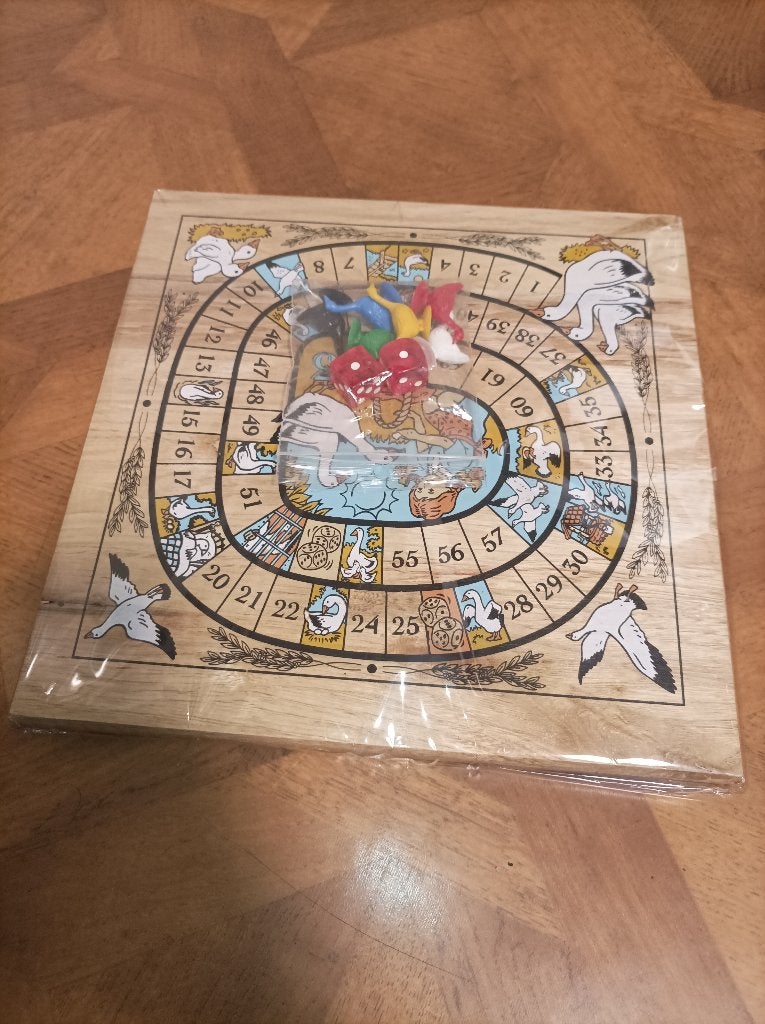 Houten ganzenbord, Ophalen of Verzenden, Zo goed als nieuw