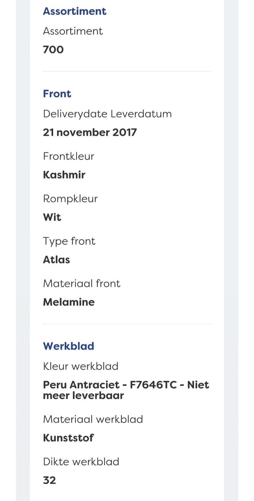 Gratis ‼️Bruynzeel keuken kleur Kashmir nog geen 10 jaar oud, Ophalen, Enkelwandige keuken, Zo goed als nieuw, Kunststof