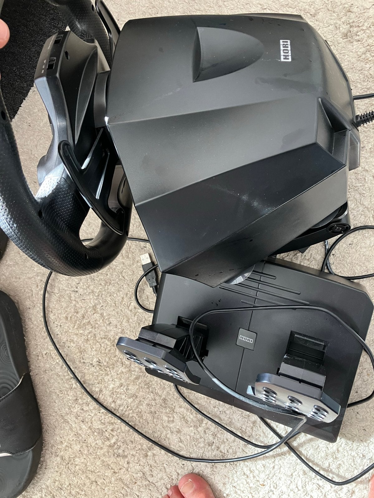 HORI PS4 Race Stuur met Pedalen-Origineel, Spelcomputers en Games, Ophalen of Verzenden, Gebruikt, Stuur of Pedalen, PlayStation 4