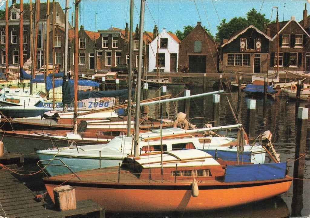 Middelharnis, Jachthaven, Ophalen of Verzenden, 1960 tot 1980, Gelopen, Zuid-Holland