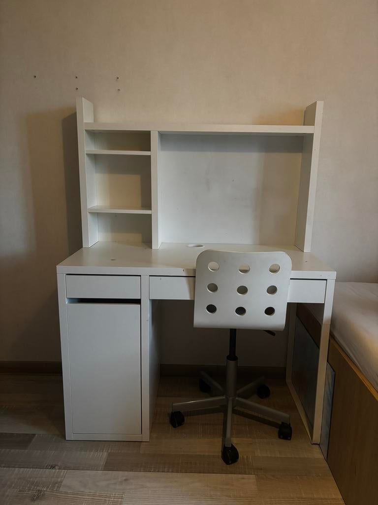 Bureau Ikea Wit, Ophalen, 105 cm, Gebruikt, Scheidingswand