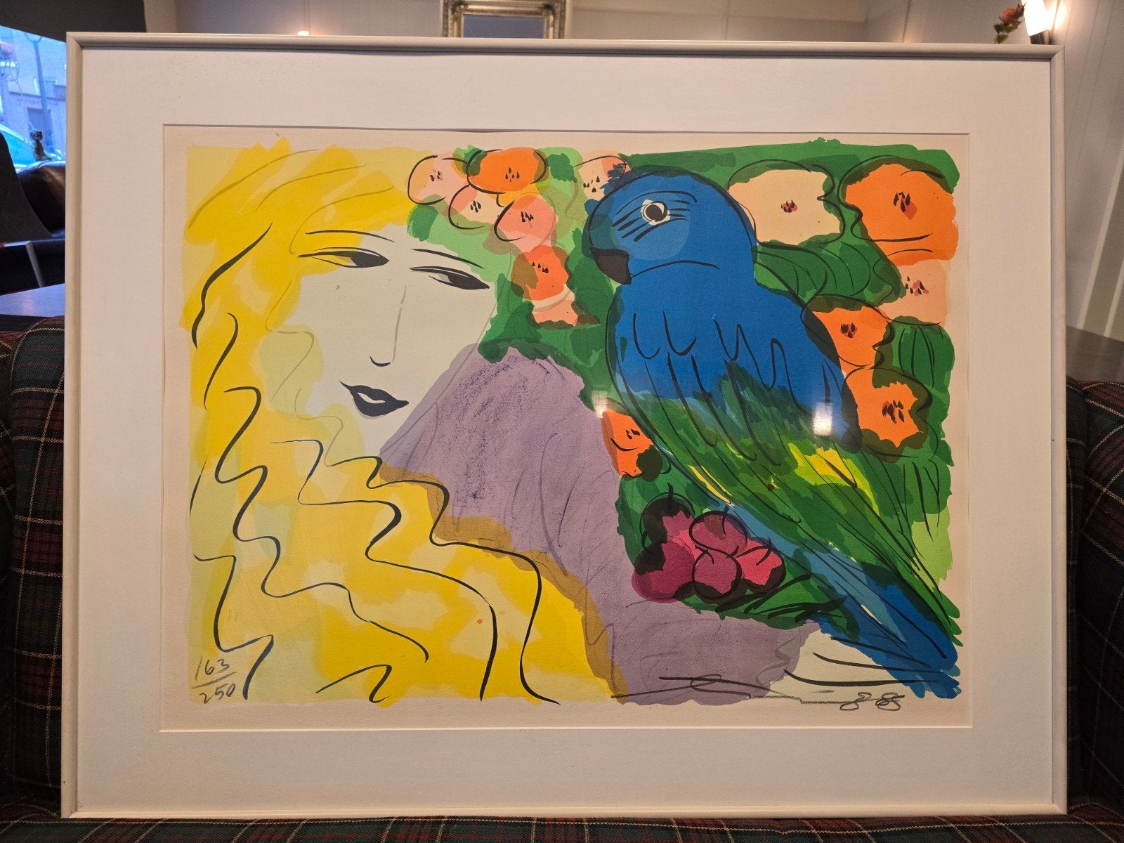 Litho Venus and Ara, Walasse Ting, 163/250, afm 91x72, Antiek en Kunst, Ophalen, Gelimiteerde oplage, Overige onderwerpen, Lithografie