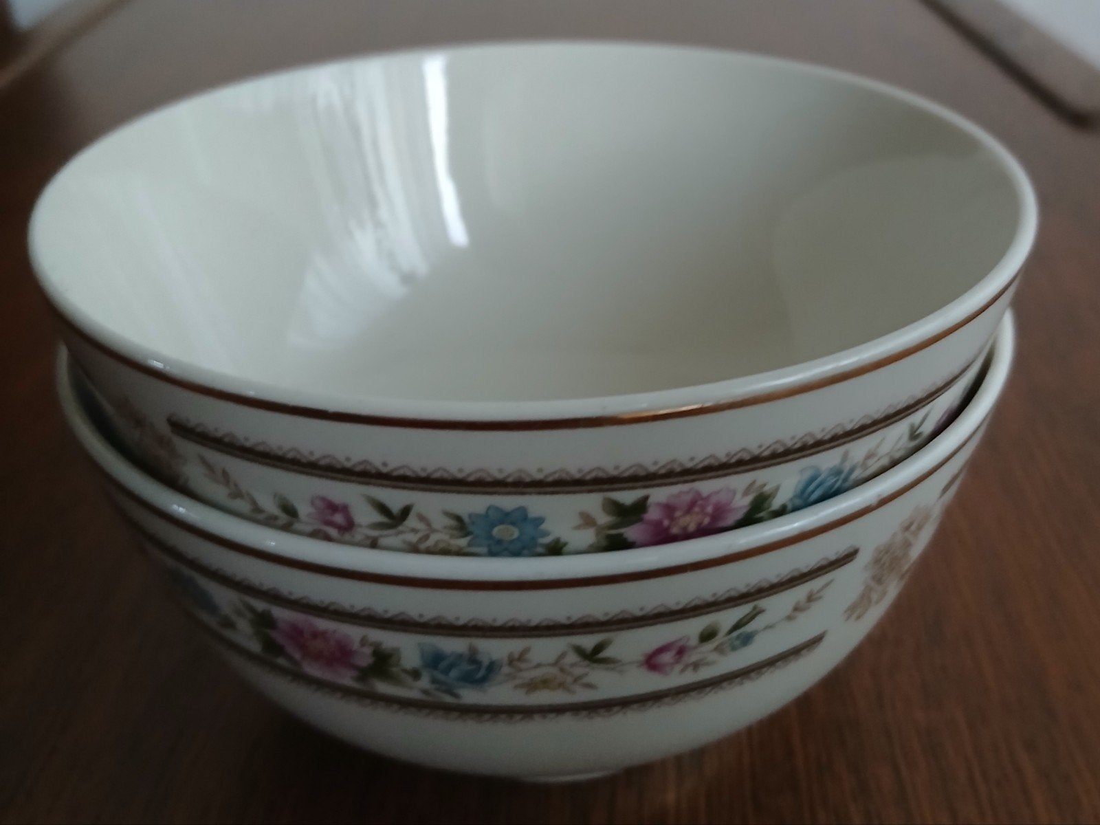 Chinese Rijstkommen Met Lepels 2 Stuks Vintage, Ophalen of Verzenden