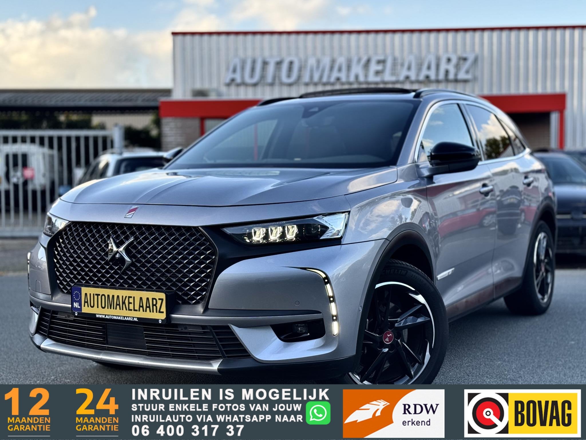 DS 7 1.6 PHEV 360 4x4 E-Tense Performance + VOL, Auto's, DS, Automaat, Gebruikt, Euro 6, 4 cilinders