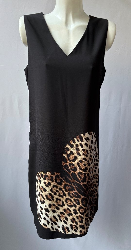 MOSCHINO CHEAP AND CHIC Zwart panther hart jurk  Maat 40, Kleding | Dames, Maat 38/40 (M), Zwart, Ophalen of Verzenden, Zo goed als nieuw