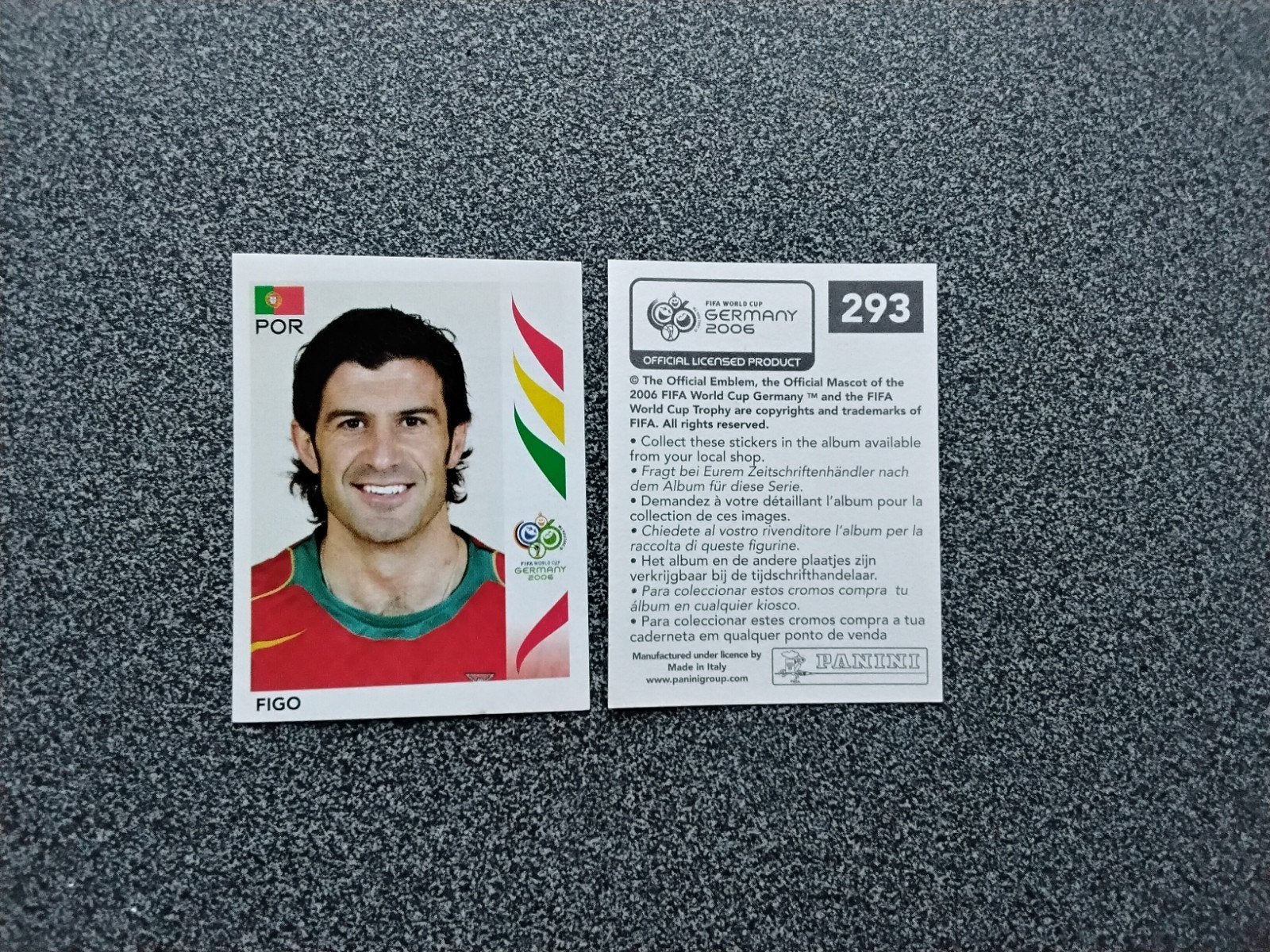 Panini Sticker WK 2006 Portugal - Luis Figo, Ophalen of Verzenden, Zo goed als nieuw, Poster, Plaatje of Sticker