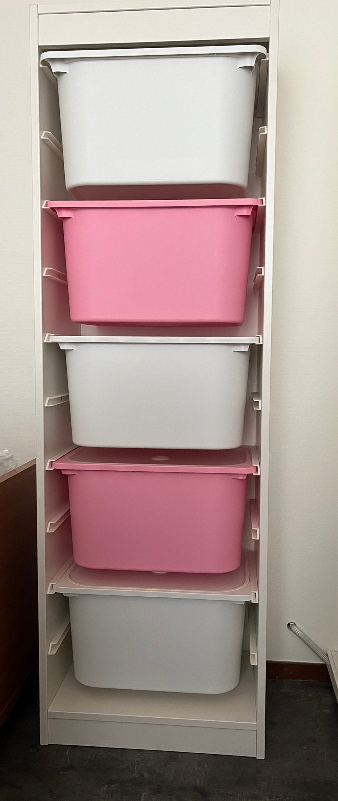 TROFAST Ikea bakken kast met 5 hoge bakken, Ophalen, Zo goed als nieuw, 75 tot 100 cm, Minder dan 50 cm