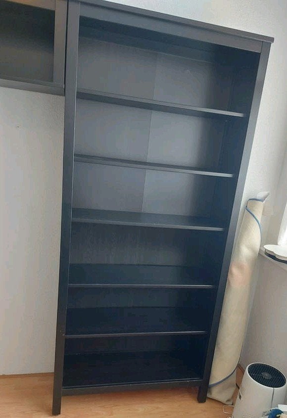 Ikea hemnes Zwarte Boekenkast, Ophalen, Met plank(en), Gebruikt, 200 cm of meer
