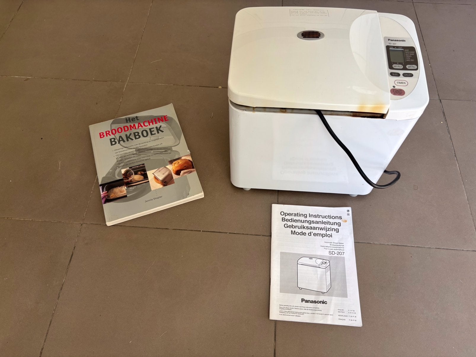 Panasonic SD-207 Broodbakmachine met timer en bakboek, Witgoed en Apparatuur, Met timer, 800 tot 1200 gram deeg, Ophalen of Verzenden