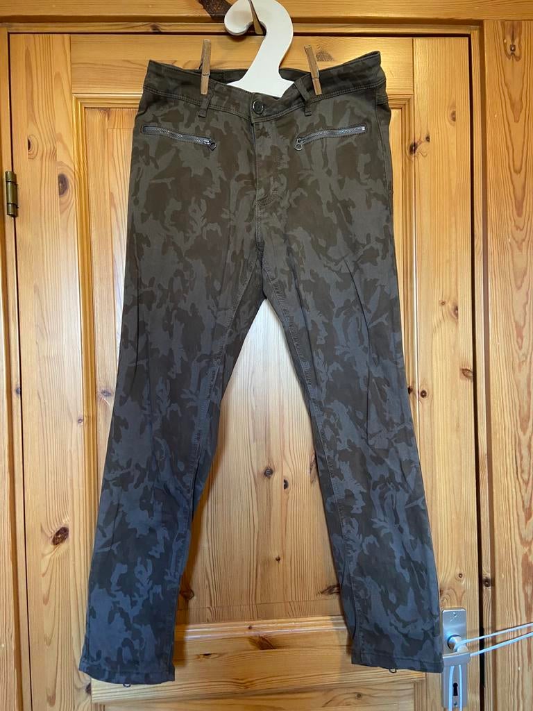 Broek mosgroen Prami W 38 l 28, Maat 38/40 (M), Ophalen of Verzenden, Zo goed als nieuw, Lang