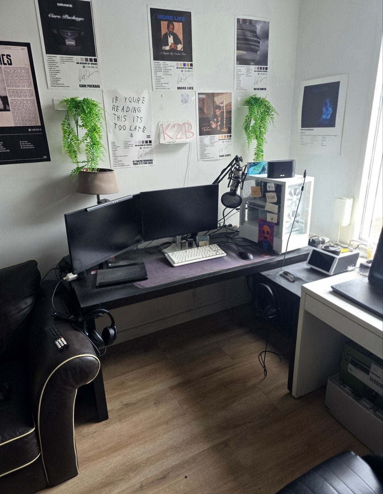 IKEA Malm bureau met uitschuifbaar blad, Huis en Inrichting, Gebruikt, Spaanplaat of MDF, Ophalen of Verzenden, IKEA