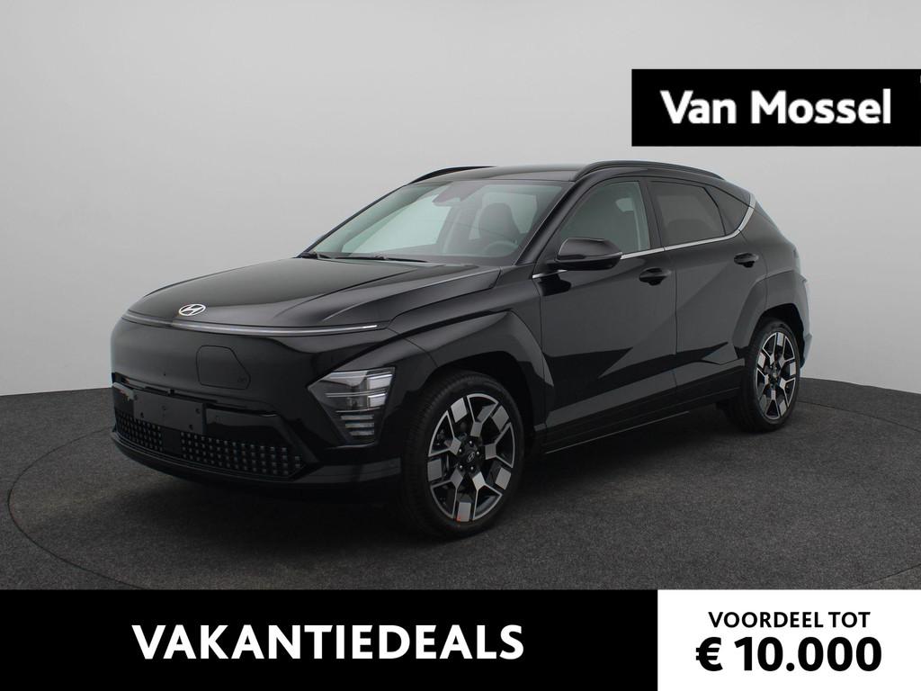 Hyundai Kona Electric Premium 64.8 kWh |Ontspanningsfunctie, Zwart, Met garantie (alle), Zwart, Leder
