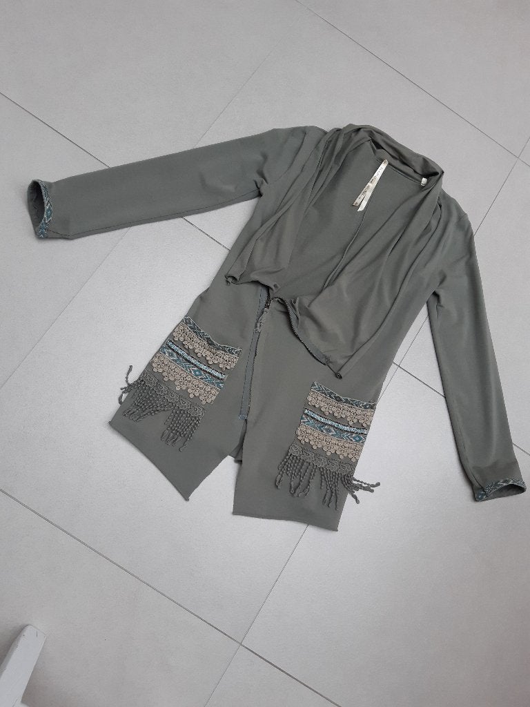 isla ibiza jas jasje groen blauw 36 s festival boho, Ophalen of Verzenden, Zo goed als nieuw, Maat 36 (S), Isla ibiza