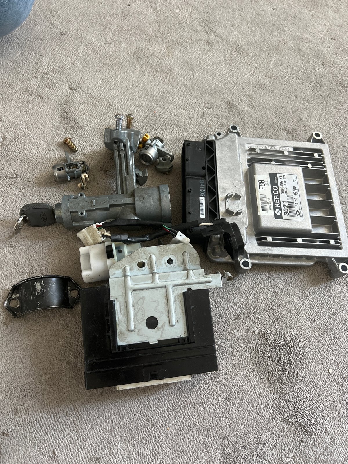 Kia Picanto onderdelen: ECU, contactslot en wiel (maat 13), Ophalen of Verzenden, Gebruikt, Kia