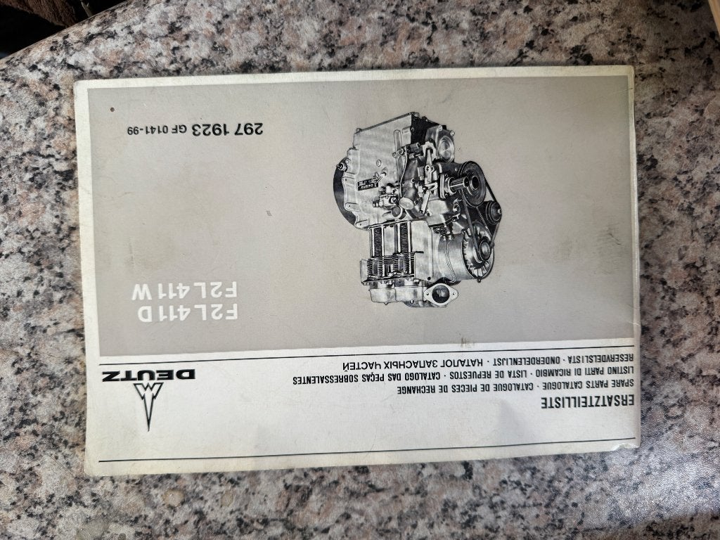 Onderdelen catalogus deutzf2l411, Ophalen of Verzenden