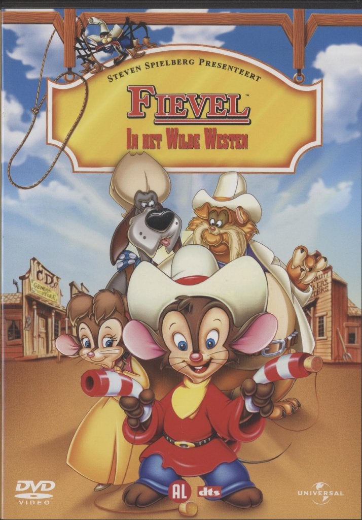 75) Fievel; In het Wilde Westen, Gebruikt, Tekenfilm, Amerikaans, Ophalen of Verzenden
