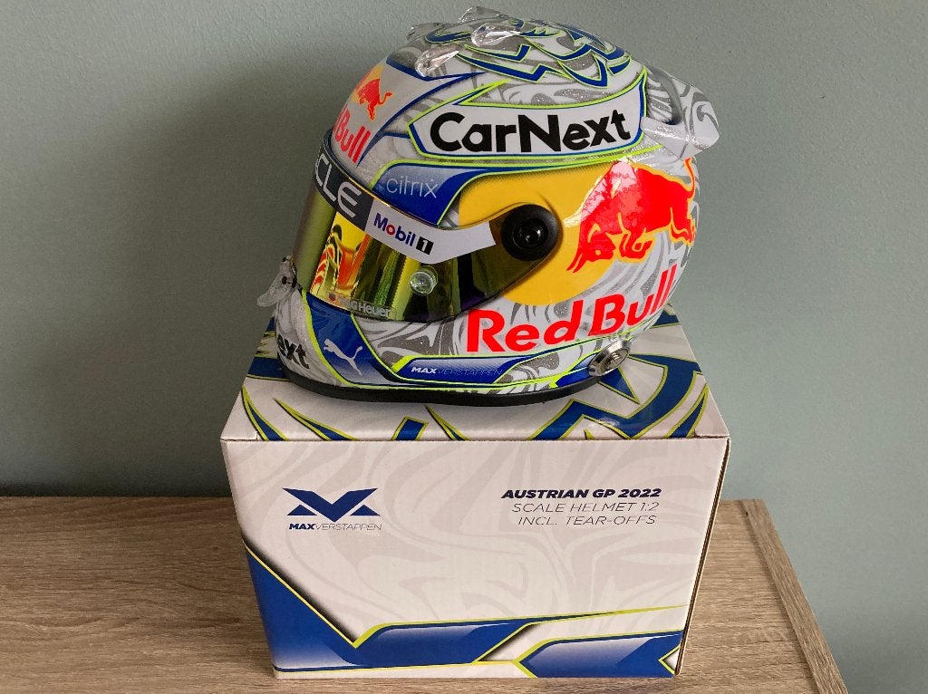 ✅ Max Verstappen 1:2 helm Oostenrijk GP 2022 Red Bull Racing, Ophalen of Verzenden, Nieuw, Formule 1