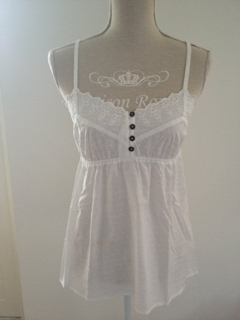 Mooie dames top wit, Wit, Nieuw, Zonder mouw, Ophalen