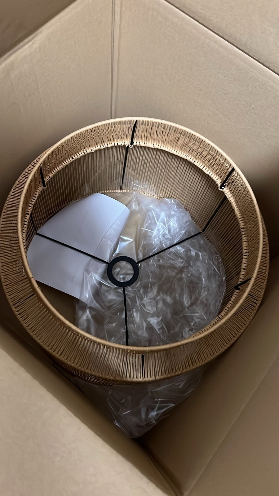 Ikea lampenkap van riet, Overige materialen, Minder dan 50 cm, Nieuw, Ophalen of Verzenden