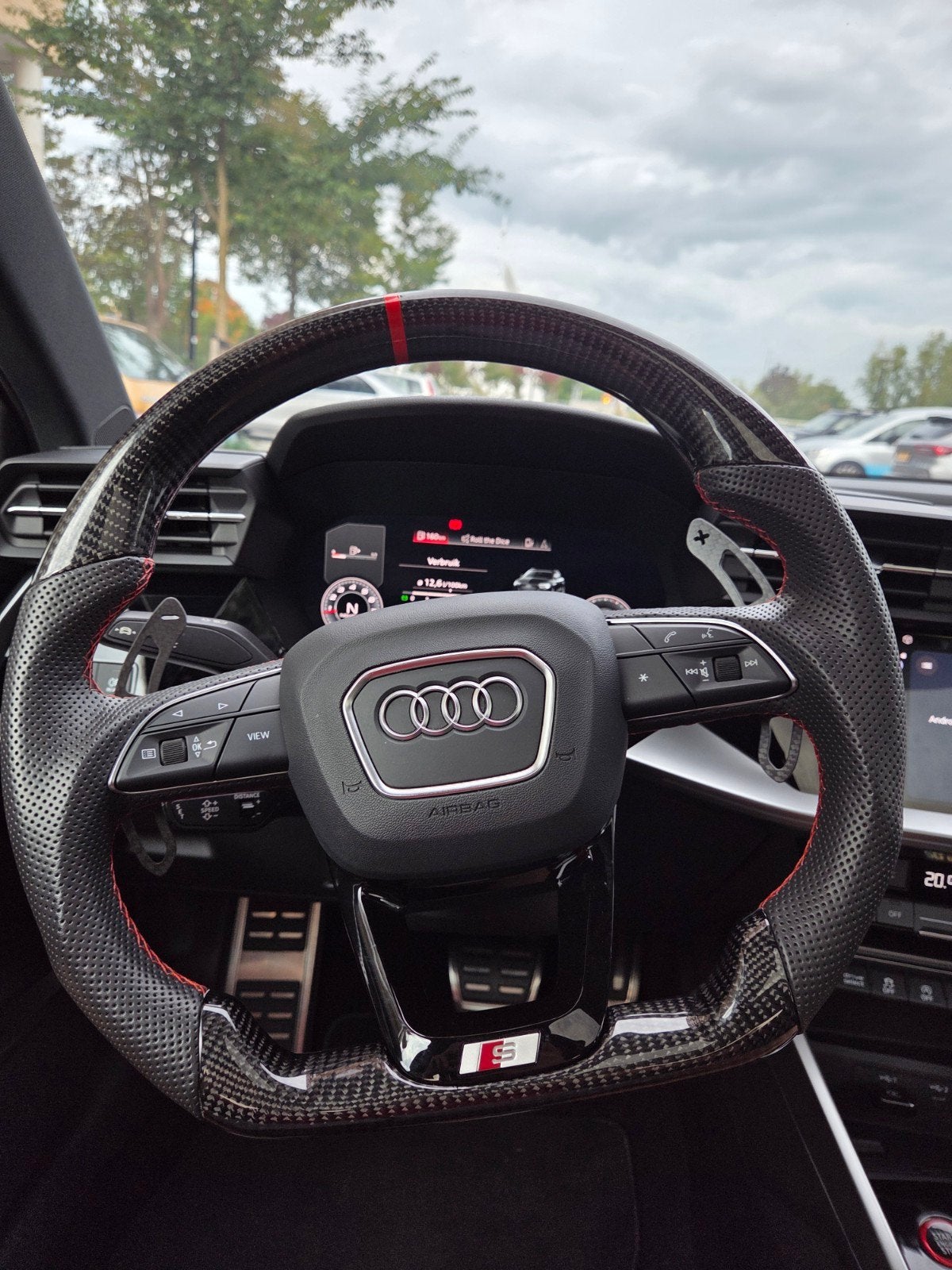 Custom Carbon Sportstuur Audi A3/S3/RS3 8Y (2020+), Auto-onderdelen, Ophalen of Verzenden, Gebruikt, Audi