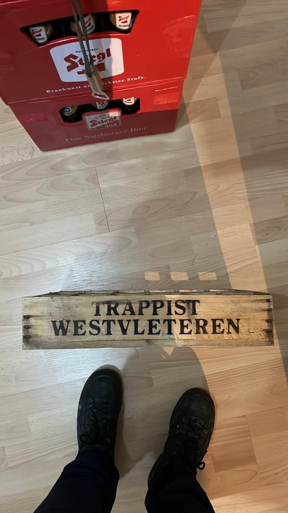 houten Westvleteren bierkrat, Verzamelen, Biermerken, Ophalen, Zo goed als nieuw, Overige typen, Overige merken