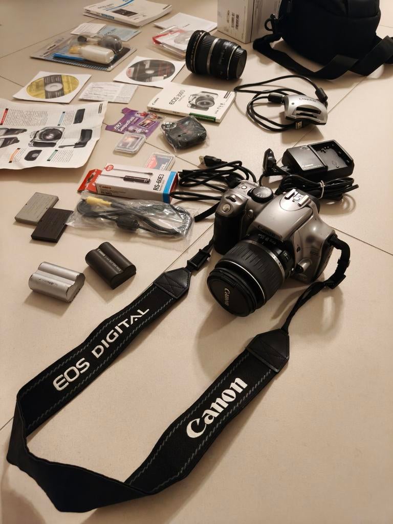 Canon EOS 300D Complete Set 18-55 mm + 10-22 mm Accessoires, Audio, Tv en Foto, Fotocamera's Digitaal, Ophalen of Verzenden, Gebruikt