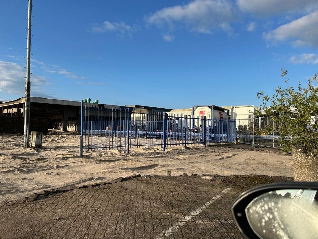 Heras hekwerk spijlen met poort ca 38 meter, Ophalen, Met poort, Gebruikt, Spijlenhekwerk