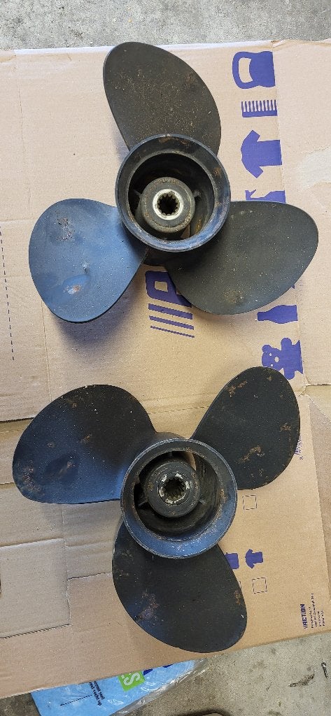 2x Johnson 50pk propellors schroeven, Ophalen of Verzenden, Zo goed als nieuw, Motor en Techniek